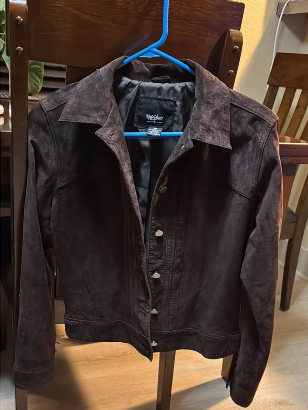 Dark brown women’s leather coat XS Massimo  new